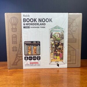 Rolife Book Nook Sunshine Town DIY Miniature Dollhouse Kit TGB02